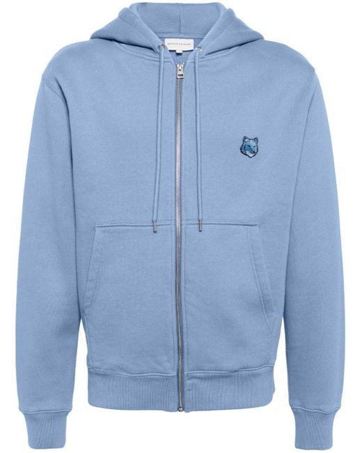 Maison Kitsuné Blue Bold Fox Cotton Jacket for men