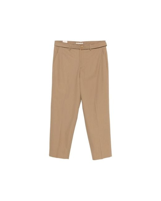 BRIGLIA Natural Belted Trousers for men
