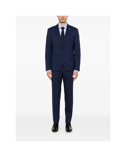 Mazzarelli Blue Striped Shirt for men