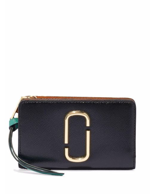 Marc Jacobs Leather The Snapshot Compact Wallet in Blue Lyst Canada