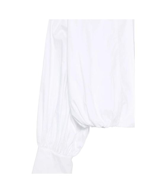 Thelatest White Diana Long-Sleeve Blouse