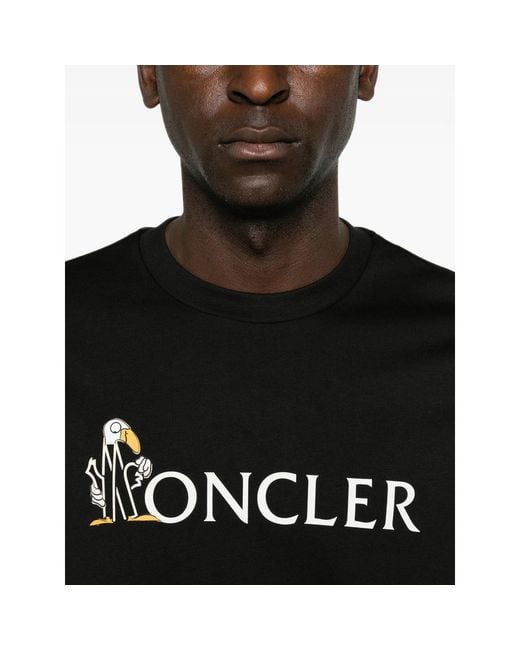 Moncler Black T-Shirts And Vests for men
