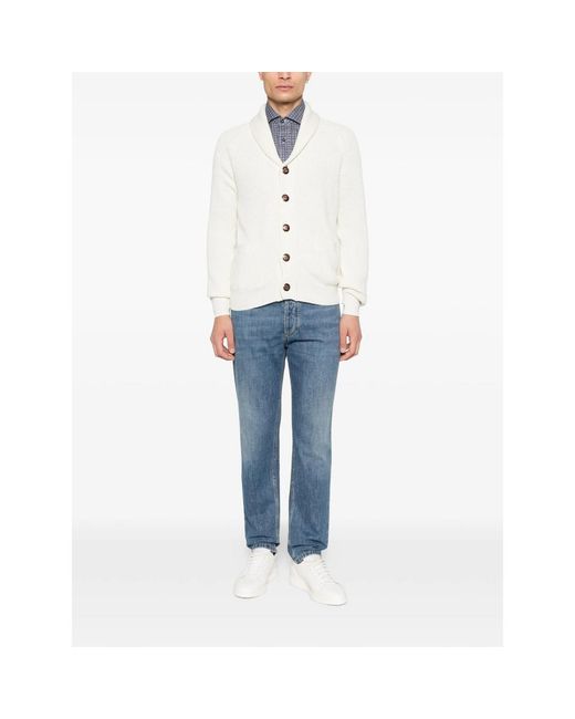 Brunello Cucinelli White Neutrals Sweaters & Knitwear for men