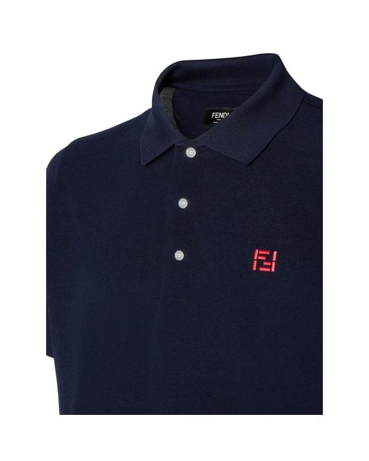 Fendi Blue Polo Shirts for men