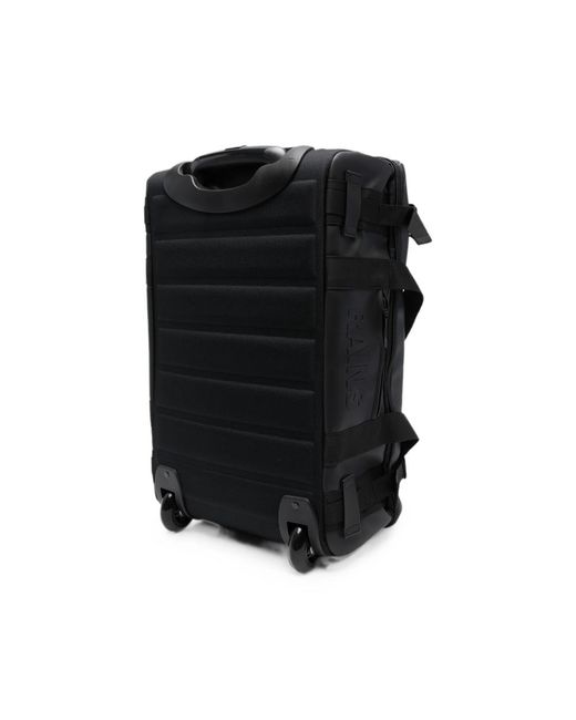 Rains Black Texel Logo-Embossed Luggage for men