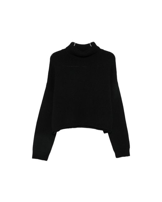 Lisa Yang Black Zerlina Ribbed-Knit Roll-Neck Sweater