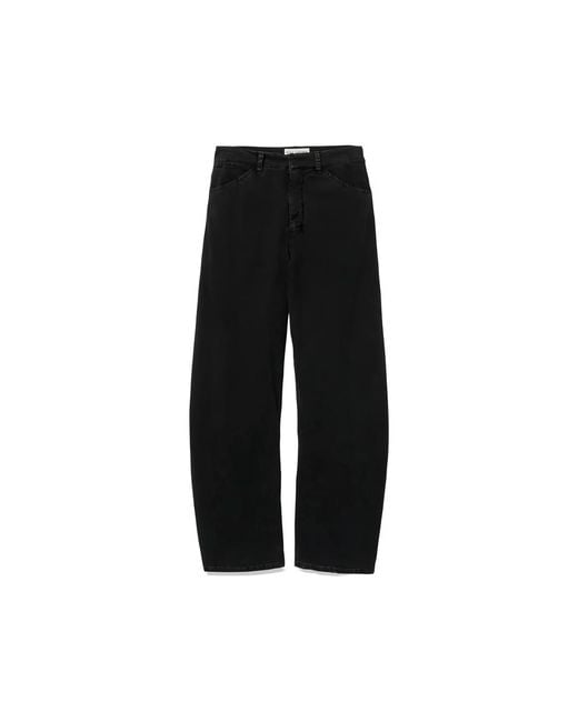 Nili Lotan Black Tribeca Barrel-Leg Trousers