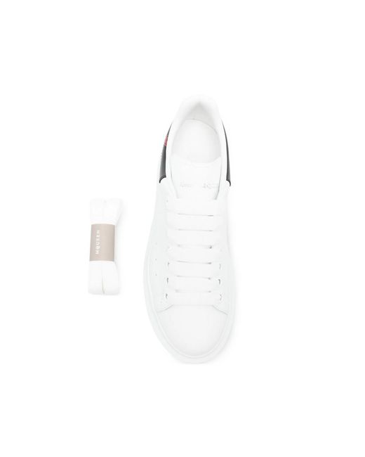 McQueen White Oversized Low-Top Skull-Details Sneakers