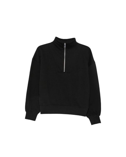 Calvin Klein Black Half-Zip Logo-Embroidered Sweater