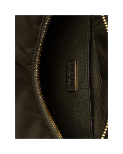 Prada Black Explore Small Re-Nylon And Leather Shoulder Bag