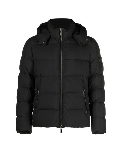 Moorer Black Long Sleeve Padded Jacket for men