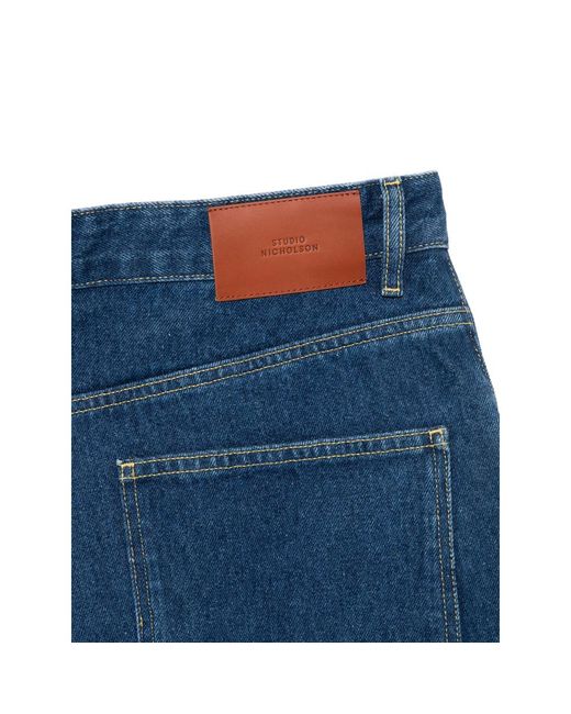 Studio Nicholson Blue Paolo Straight-Leg Jeans for men