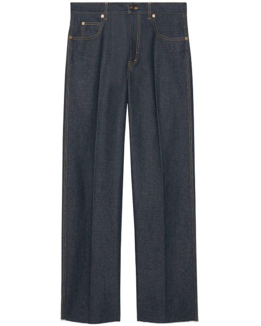 Gucci Blue Wide-leg Denim Jeans for men