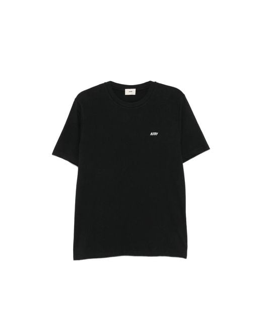 Autry Black Logo-Print Short-Sleeved T-Shirt for men