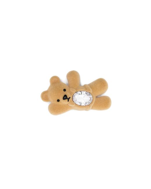 YVMIN Metallic Embellished-Teddy Bear Hair Clip