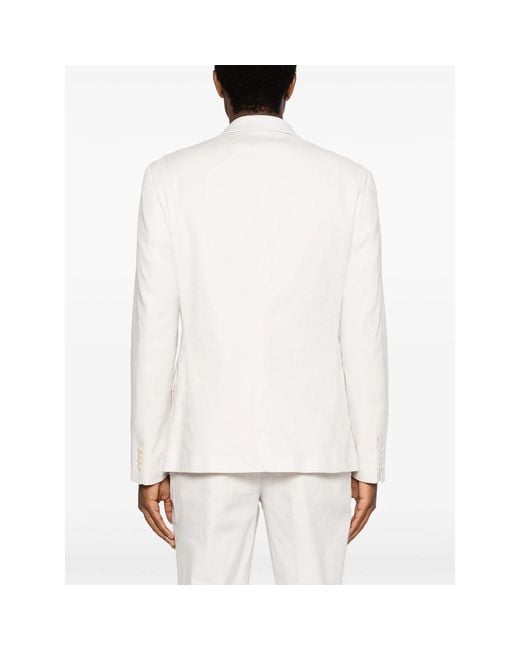 Calvin Klein White Single-Breasted Blazer for men