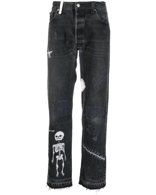 GALLERY DEPT. Black Mid-Rise Straight-Leg Jeans for men