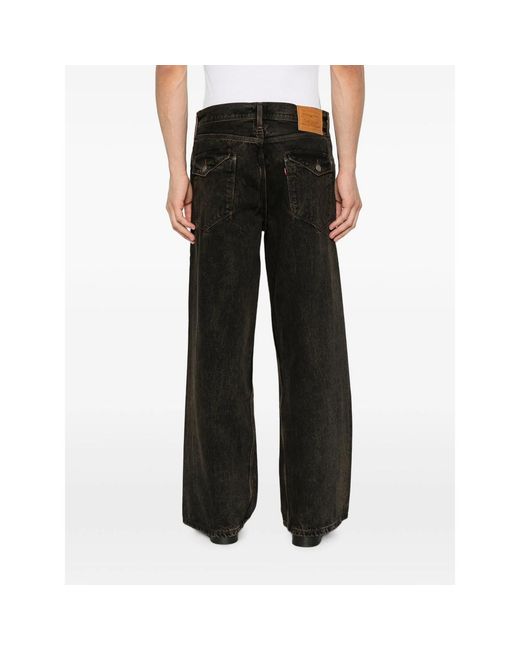 Levi's Black Twisted Baggy Wide-Leg Jeans for men