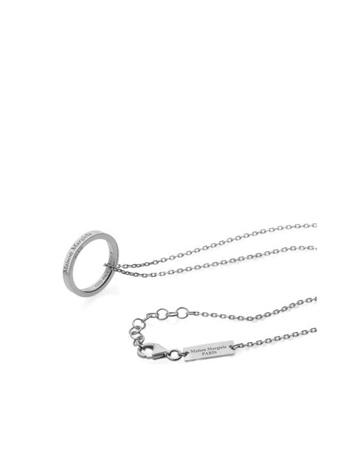 Maison Margiela Metallic Logo Ring Precious Metals Necklace for men