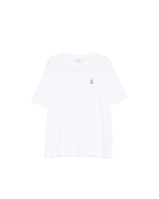 Maison Kitsuné White T-Shirt Organic Cotton for men