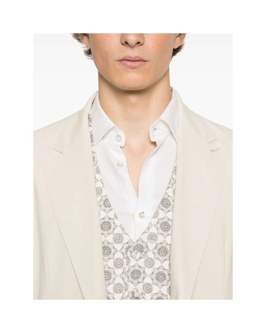 Eraldo Natural Peak-Lapels Blazer for men