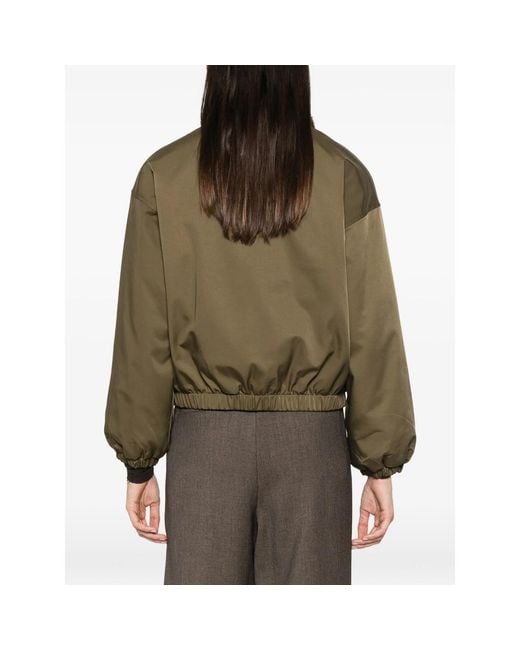 ELEH Green Faux-Fur-Collar Jacket