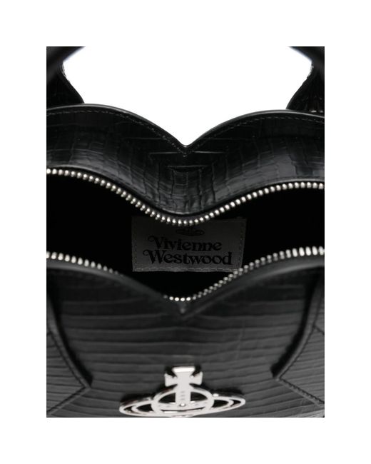 Vivienne Westwood Black Josephine Heart Shoulder Bag