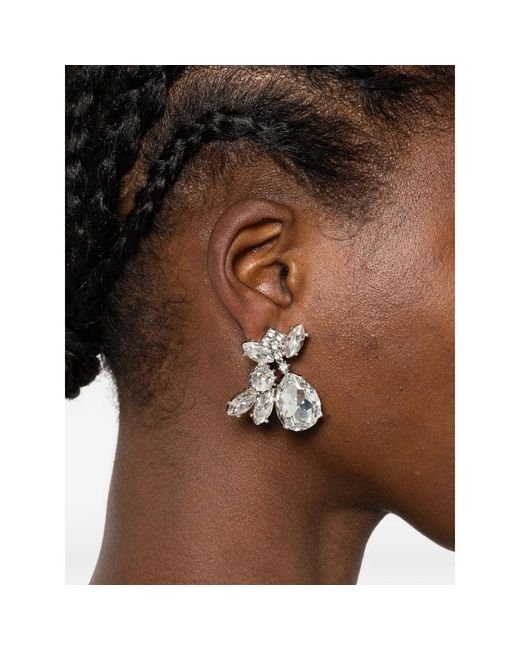 Self-Portrait White Earrings