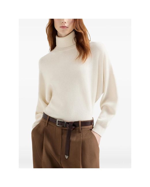 Brunello Cucinelli White Neutrals Knitwear