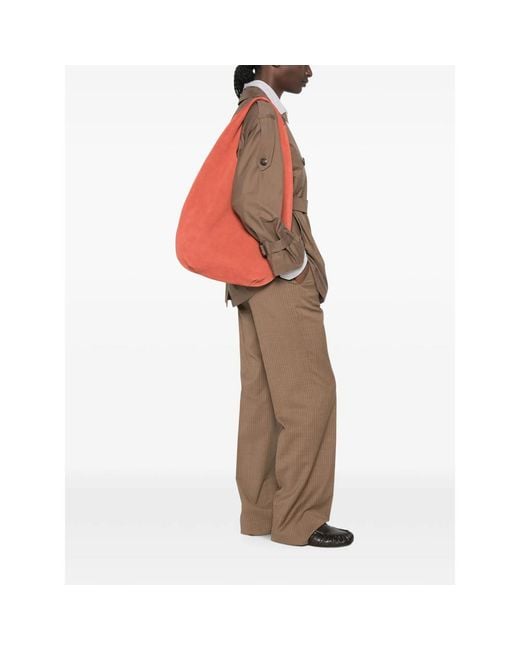 A.P.C. Red A. P.C. Neige Suede Shoulder Bag