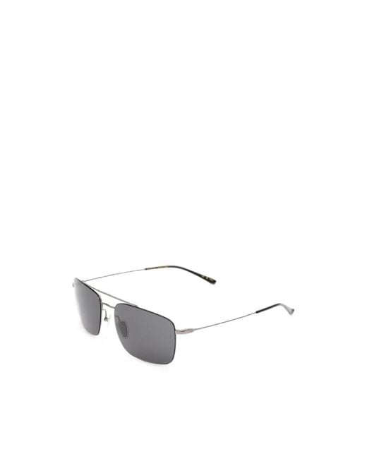 Gucci Gray Rectangle-Frame Sunglasses for men