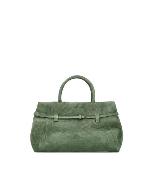 MANU Atelier Green 35 Le Cambon Suede Tote Bag