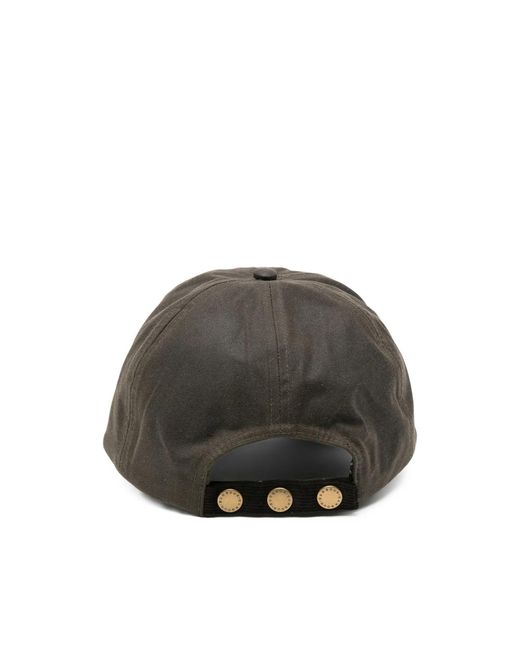 Barbour Gray Corduroy Panelled Cap for men