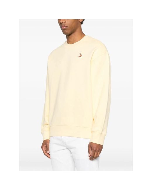 Maison Kitsuné Natural Embroidered Sweatshirt for men