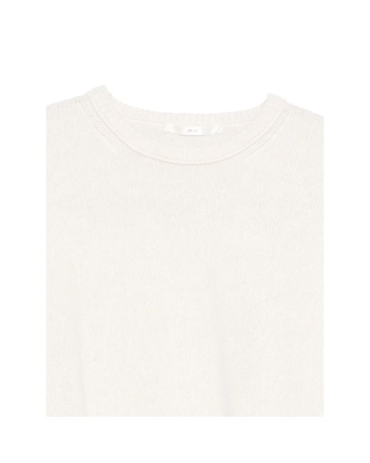 3311 White Balloon-Sleeve Sweater