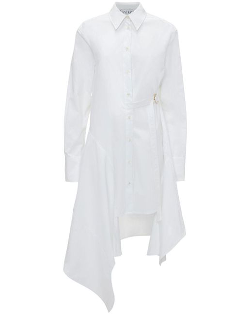 J.W. Anderson White Draped Peplum Shirt