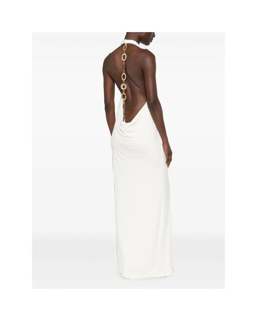 Cult Gaia White Siena Chain-Link Maxi Dress