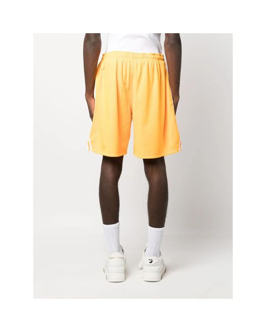 GALLERY DEPT. Yellow Logo-Print Track Shorts for men