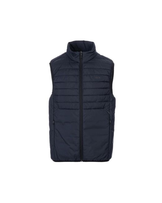 Boss Blue Quilted Zip Vest for men