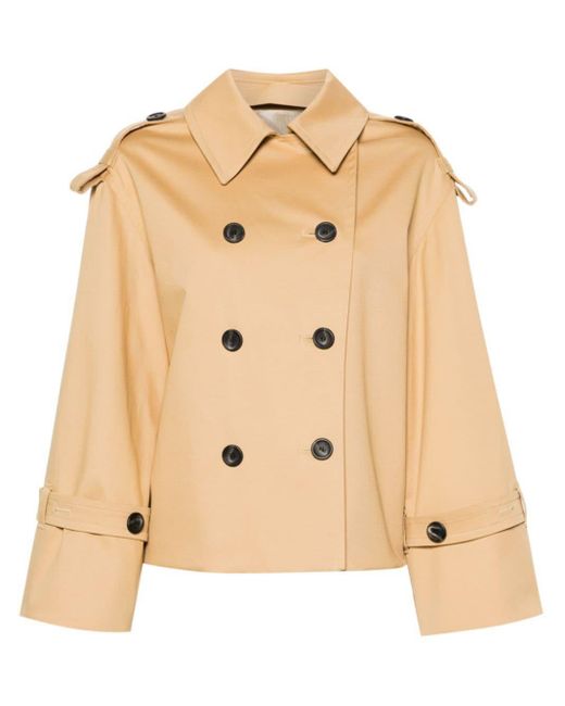 By Malene Birger Natural Alisandra Double-Breasted Trench Jacket