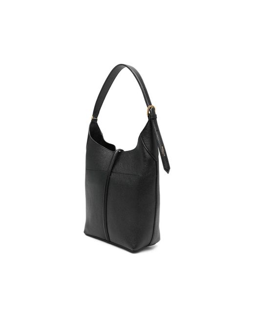 DeMellier London Black Siena Padlock-Detail Bucket Bag