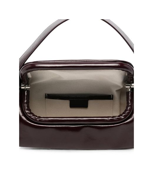 OSOI Black Buckle-Detail Leather Tote Bag