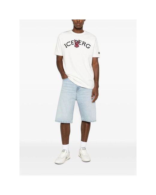 Iceberg White T-Shirts And Vests for men