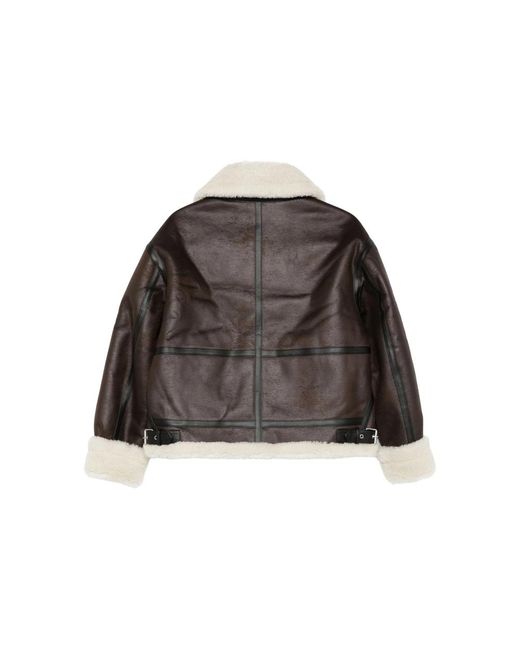 DUNST Black Shearling-Collar Jacket for men