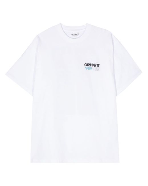Carhartt White Contact Sheet Logo-Print T-Shirt for men
