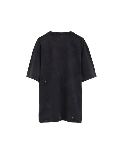 Carhartt Black Logo-Print Paint-Splatter T-Shirt for men