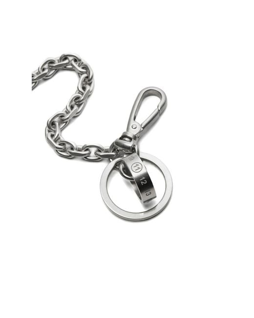 Maison Margiela Metallic Numeric Signature Engraved Bag Chain for men
