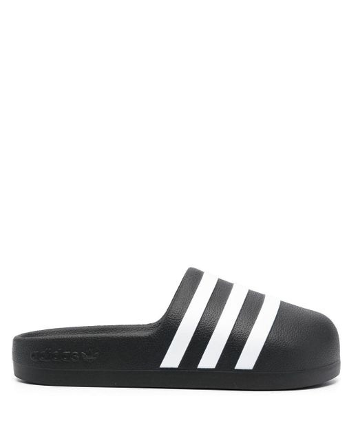 Adidas Black Adilette Flat Slides