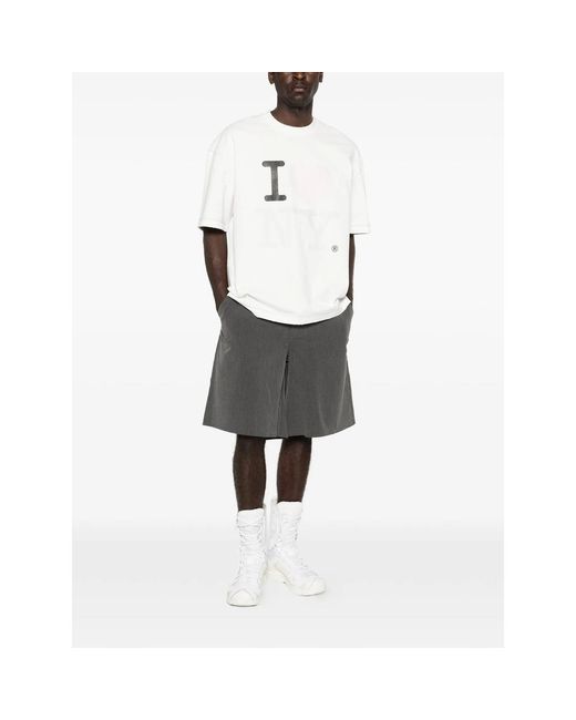 MADFRENZY White Letter Graphic T-Shirt for men