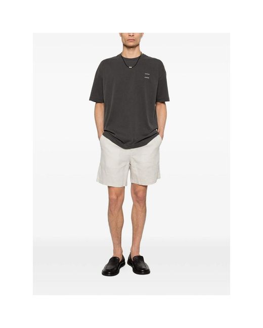 Samsøe & Samsøe White Linen Deck Shorts for men